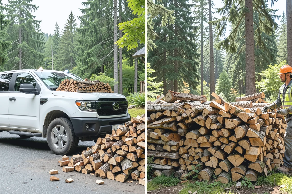Rick of Firewood in Bonney Lake, Pierce County, WA - Place your rick order and choose a drop-off time