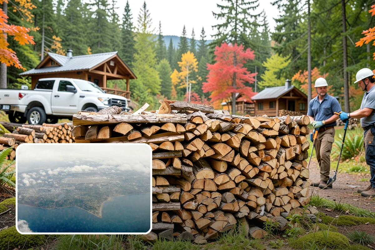 Rick of Firewood in Burien, King County, WA - A generous row of wood without a full-cord commitment