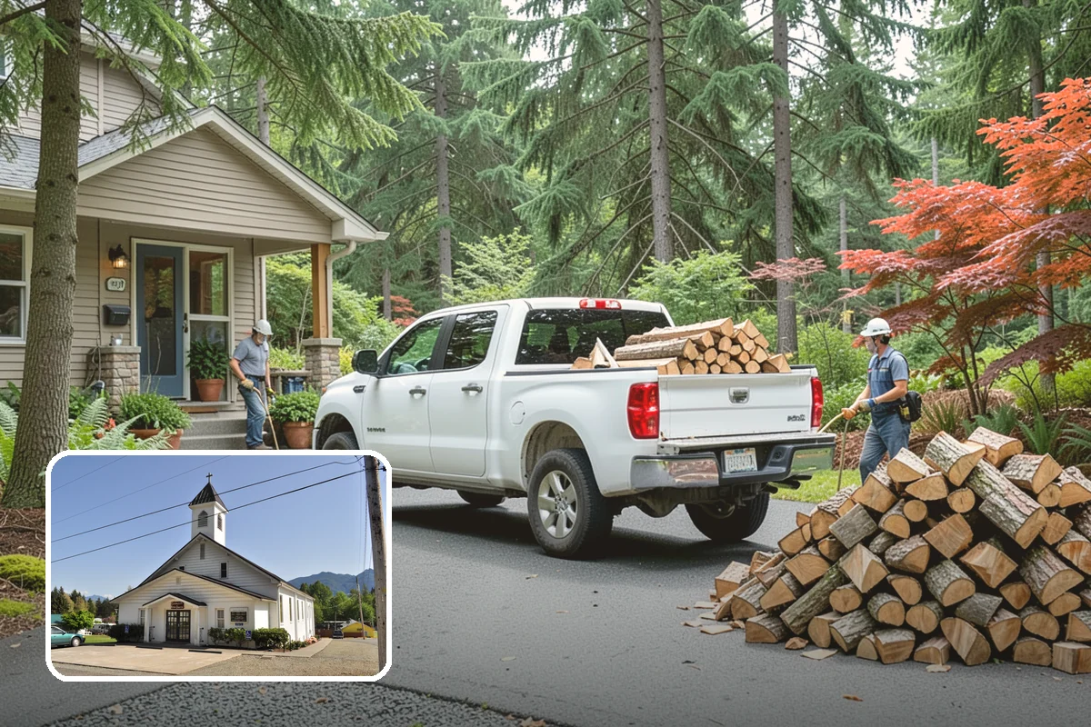 Rick of Firewood in Concrete, Skagit County, WA - A generous row of wood without a full-cord commitment