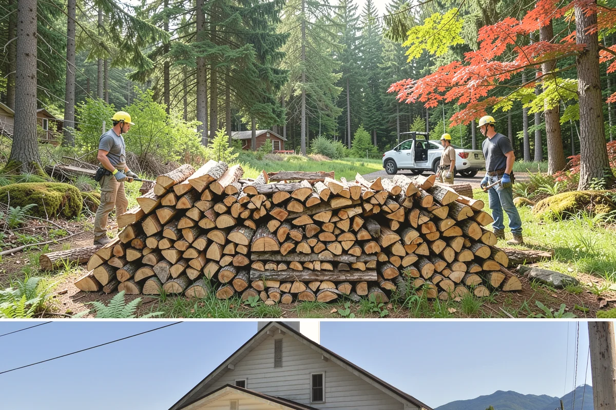 Rick of Firewood in Concrete, Skagit County, WA - A rick is a smart mid-fall purchase to build your supply ahead of peak winter demand.