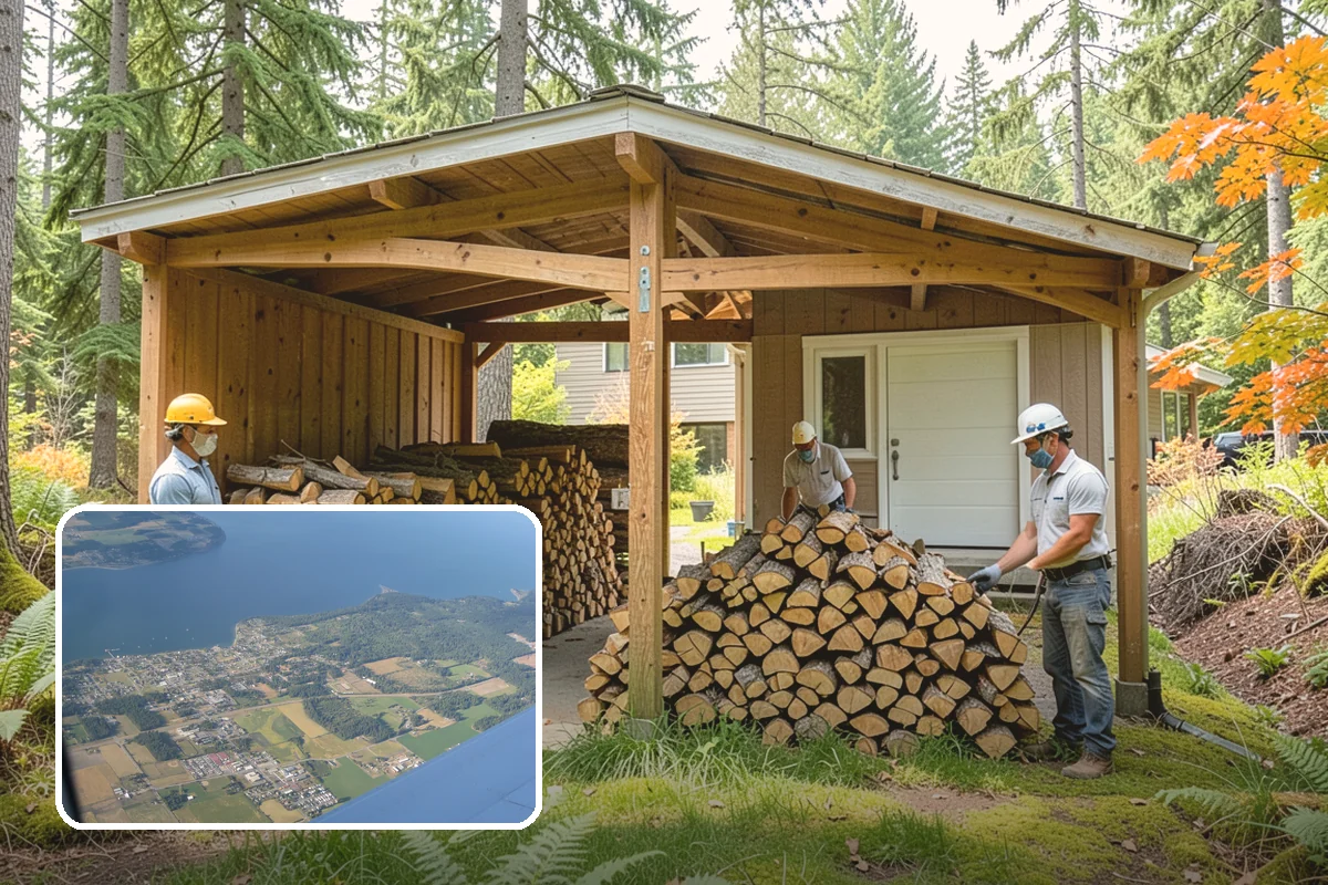 Rick of Firewood in Coupeville, Island County, WA - A generous row of wood without a full-cord commitment