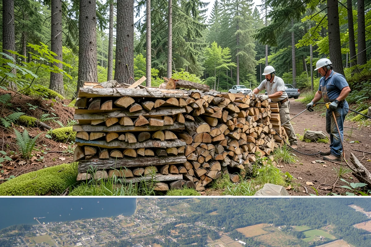 Rick of Firewood in Coupeville, Island County, WA - A rick is a smart mid-fall purchase to build your supply ahead of peak winter demand.