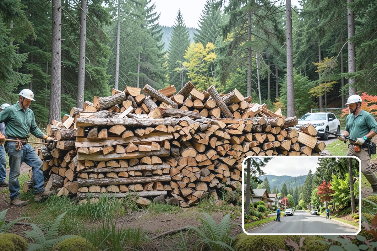 Rick of Firewood in Darrington, Snohomish County, WA - A generous row of wood without a full-cord commitment