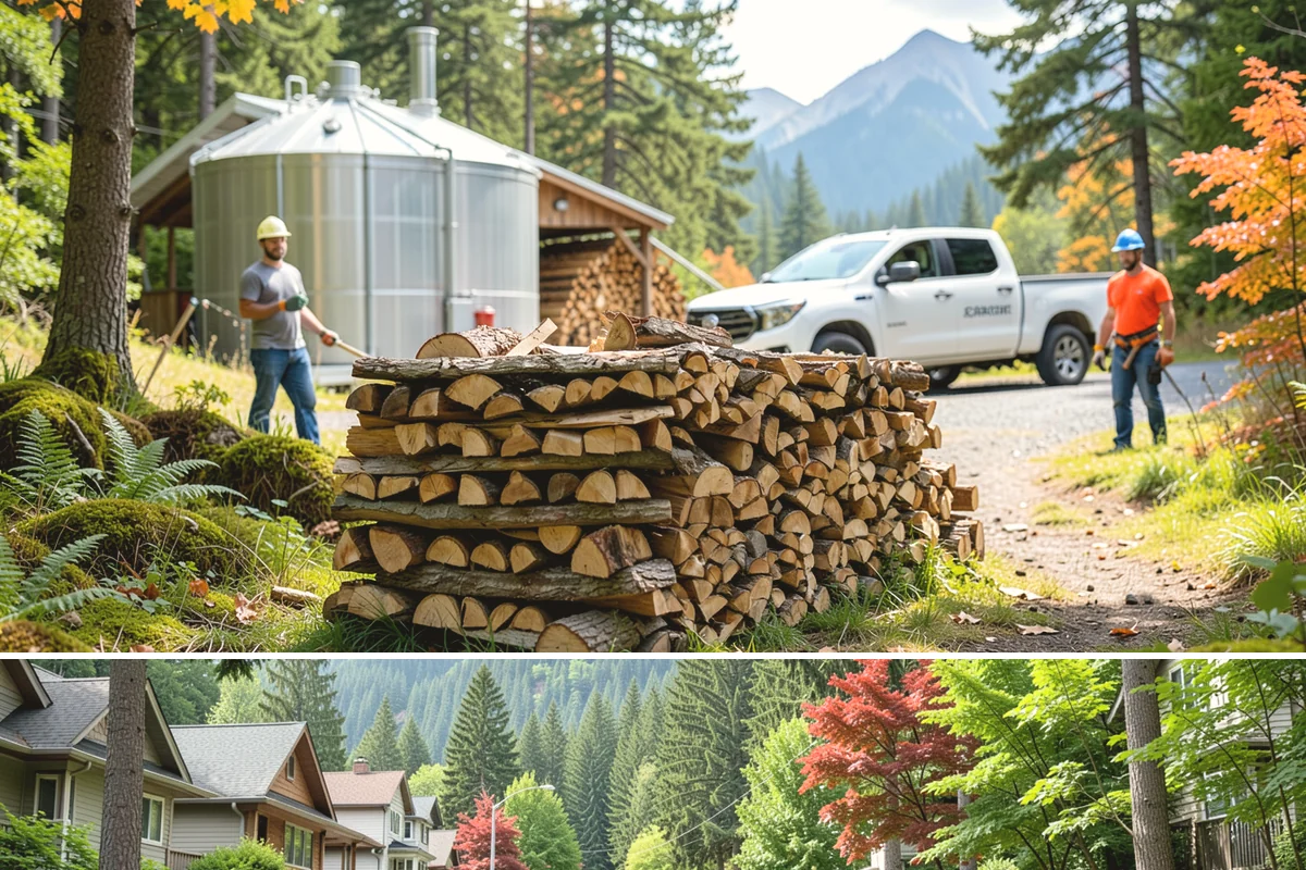Rick of Firewood in Darrington, Snohomish County, WA - A rick is a smart mid-fall purchase to build your supply ahead of peak winter demand.