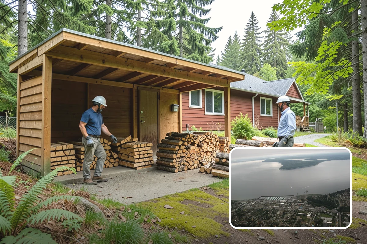 Rick of Firewood in Des Moines, King County, WA - A generous row of wood without a full-cord commitment