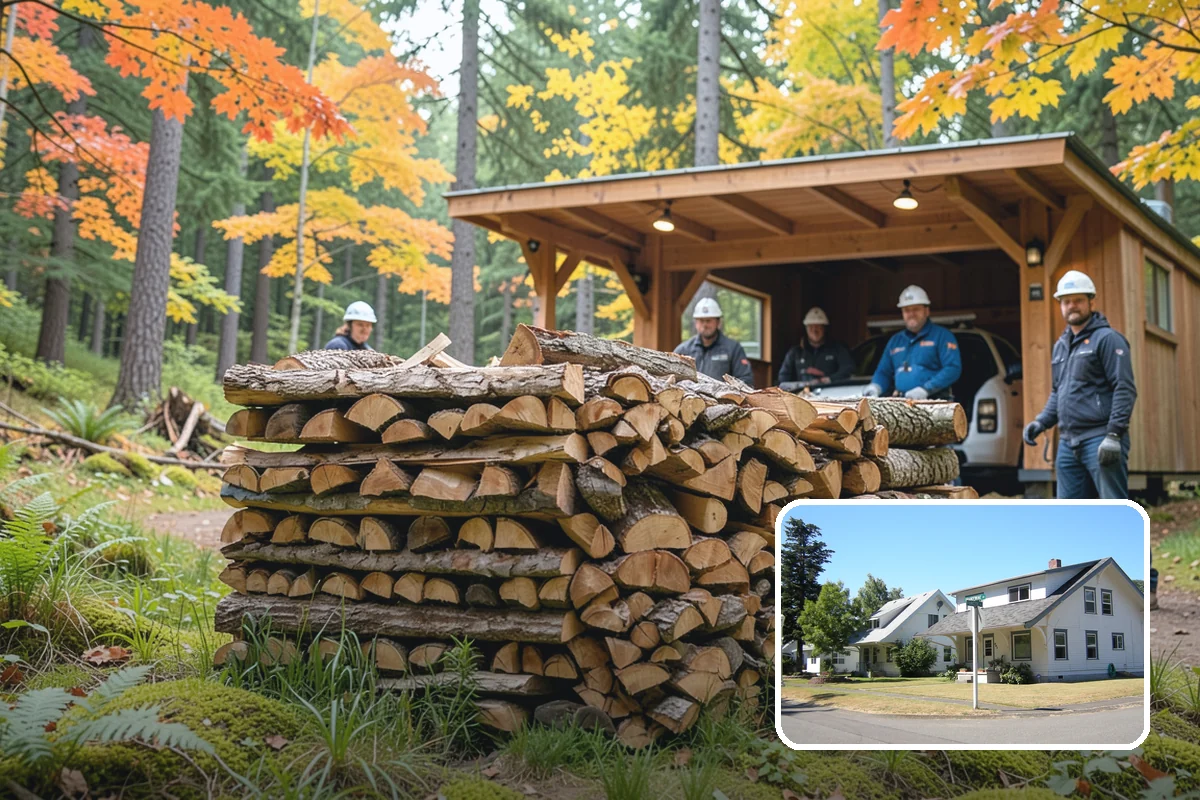 Rick of Firewood in DuPont, Pierce County, WA - A generous row of wood without a full-cord commitment