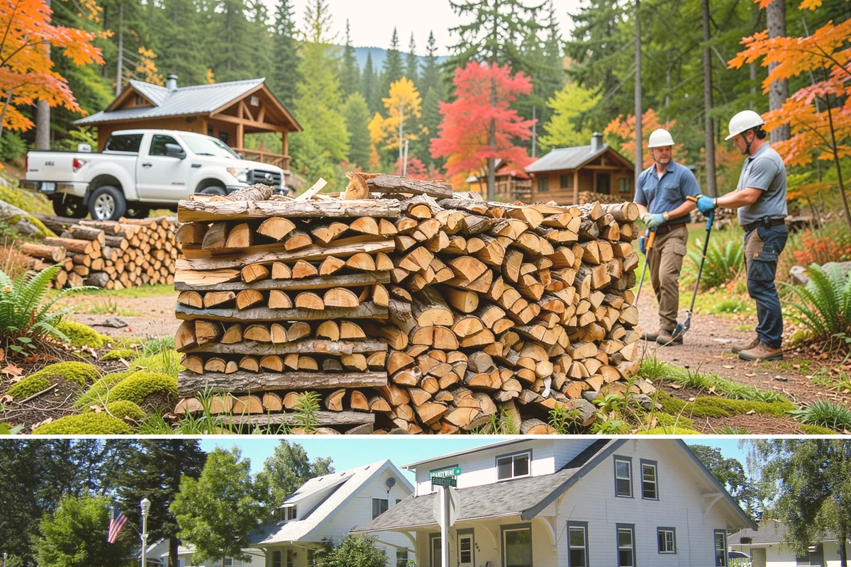 Rick of Firewood in DuPont, Pierce County, WA - A rick is a smart mid-fall purchase to build your supply ahead of peak winter demand.