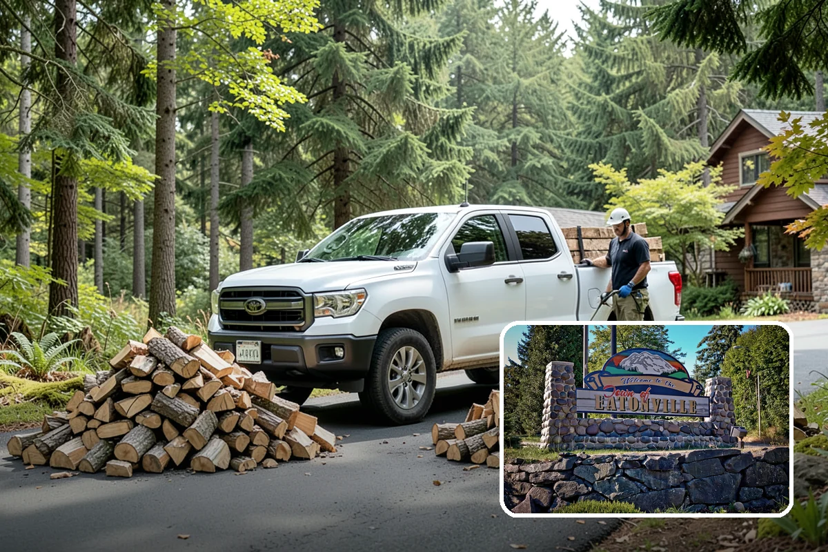 Rick of Firewood in Eatonville, WA - A generous row of wood without a full-cord commitment