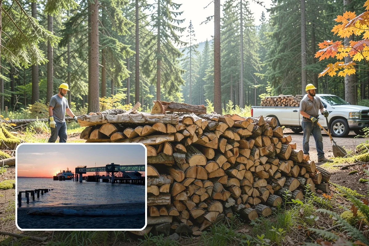 Rick of Firewood in Edmonds, Snohomish County, WA - A generous row of wood without a full-cord commitment
