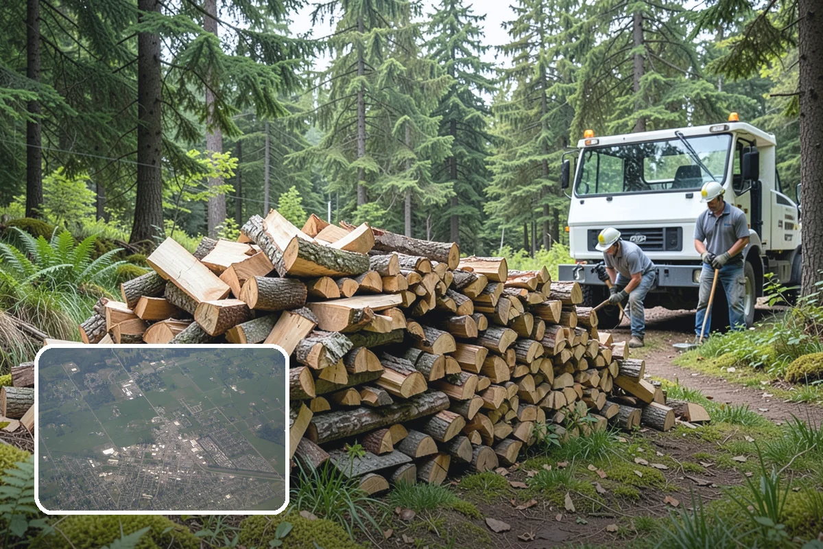 Rick of Firewood in Enumclaw, King County, WA - A generous row of wood without a full-cord commitment