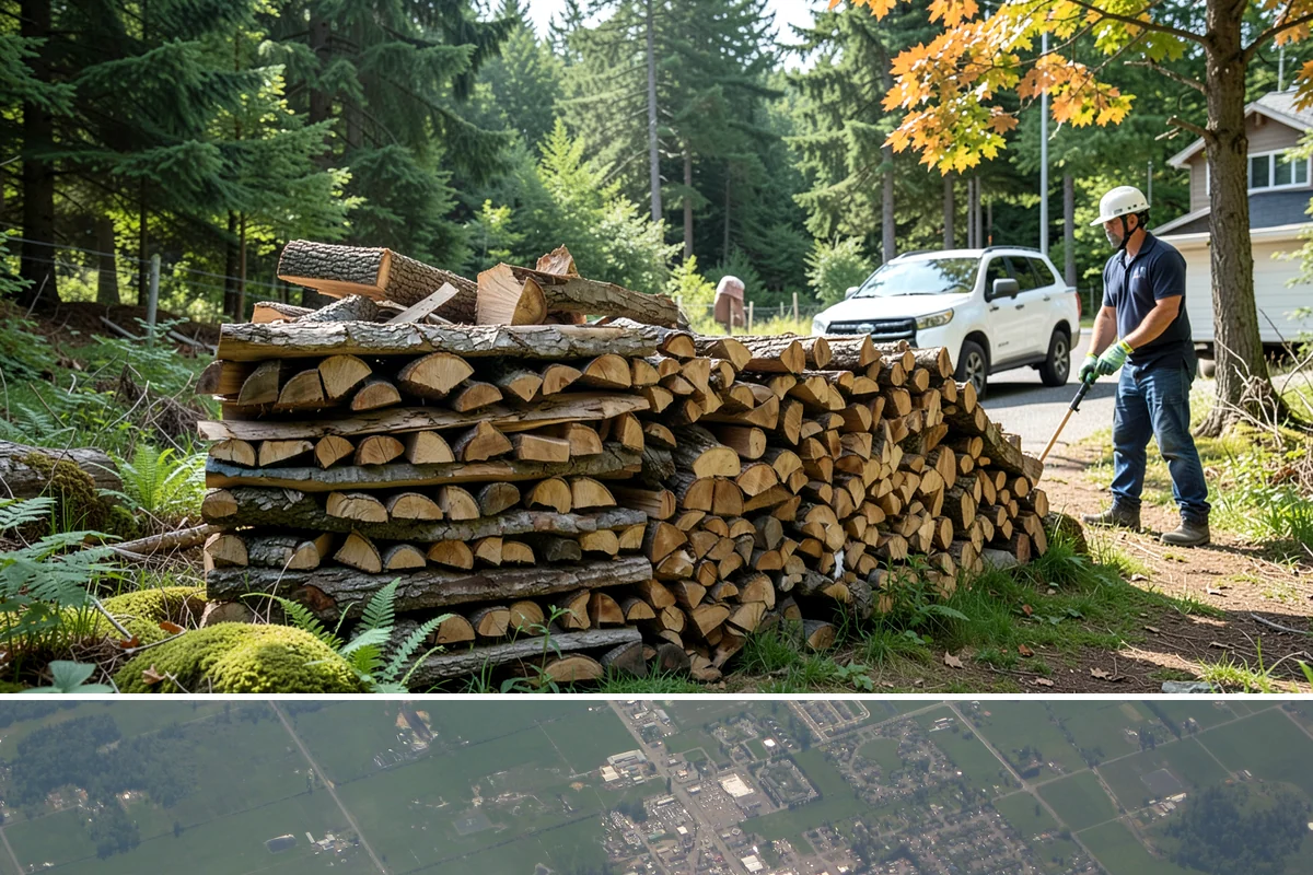 Rick of Firewood in Enumclaw, King County, WA - A rick is a smart mid-fall purchase to build your supply ahead of peak winter demand.