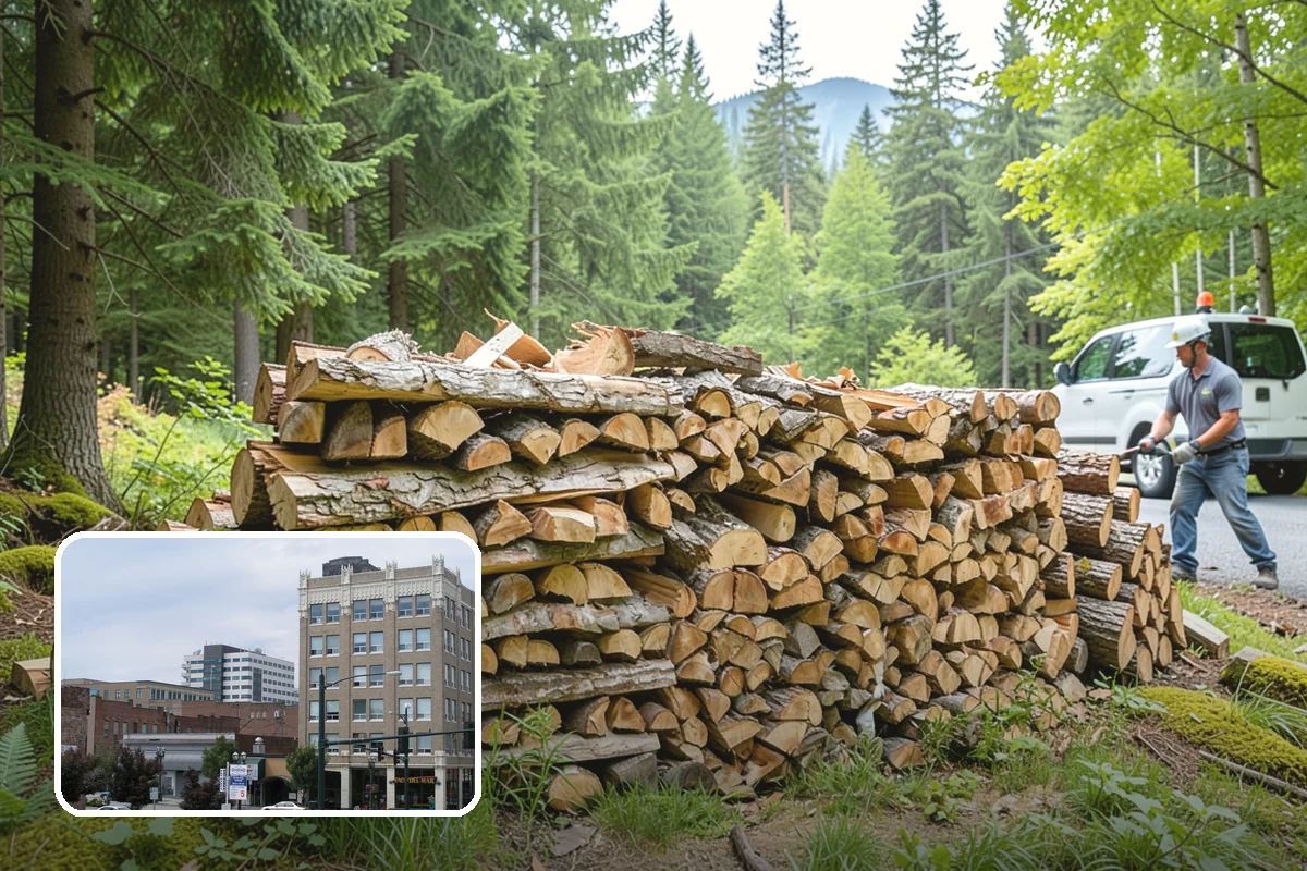 Rick of Firewood in Everett, Snohomish County, WA - A generous row of wood without a full-cord commitment