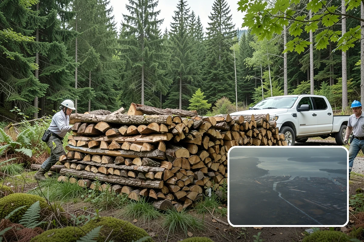 Rick of Firewood in Fife, Pierce County, WA - A generous row of wood without a full-cord commitment
