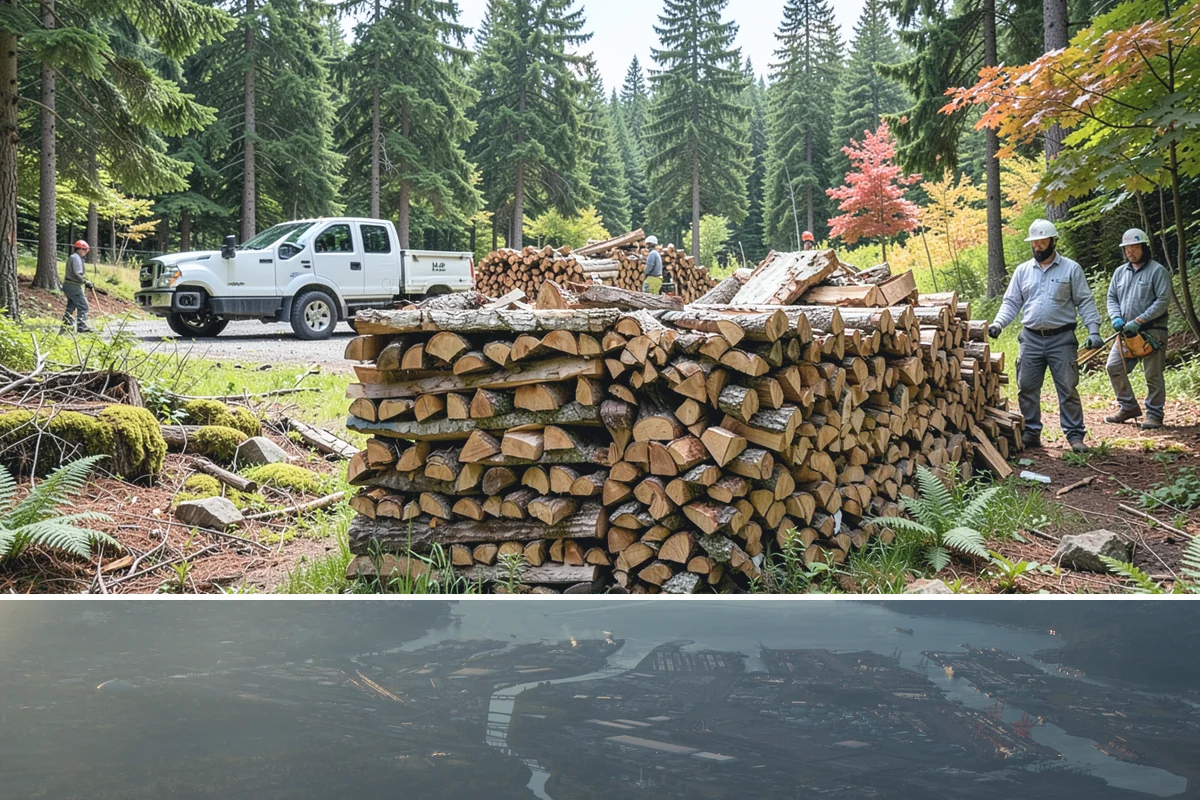 Rick of Firewood in Fife, Pierce County, WA - A rick is a smart mid-fall purchase to build your supply ahead of peak winter demand.
