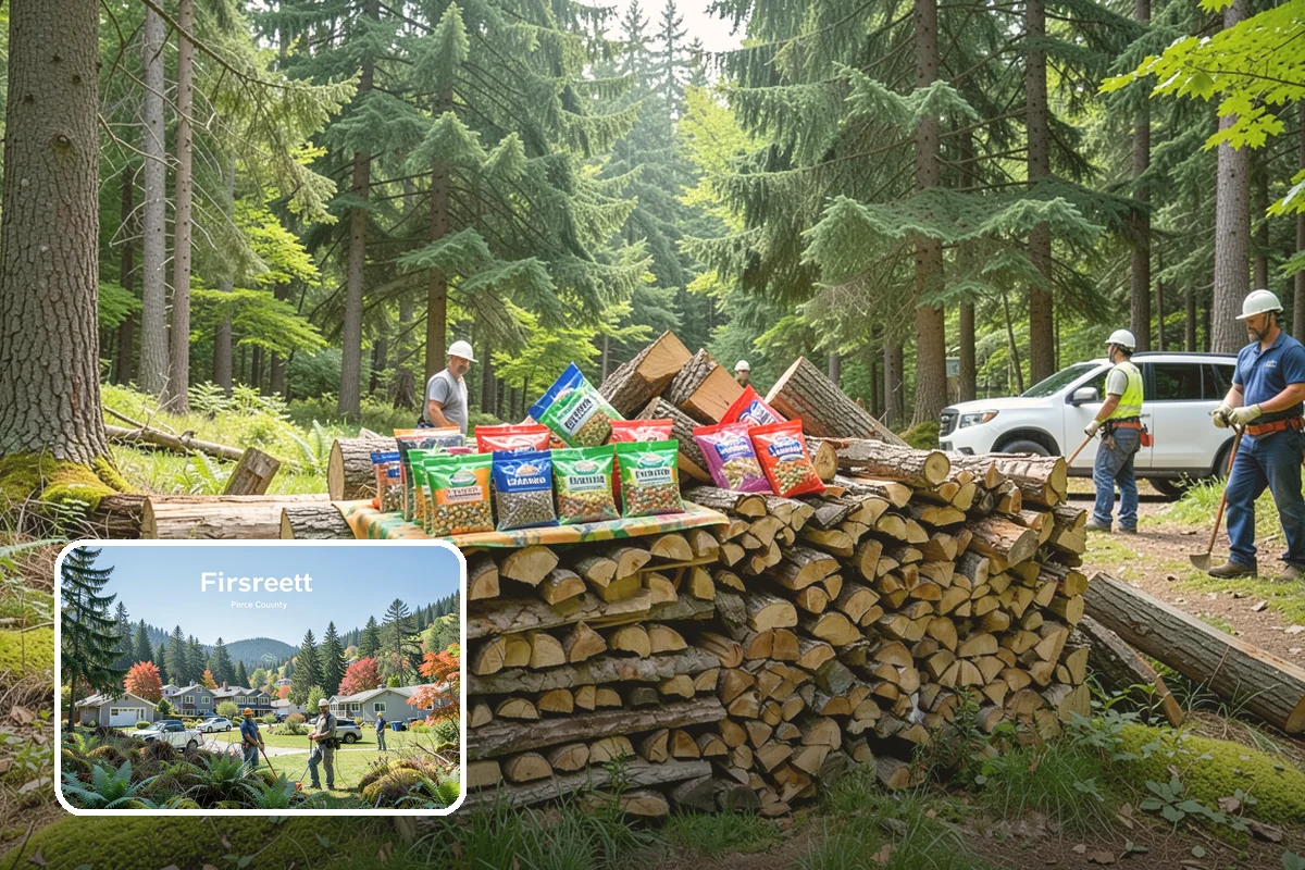 Rick of Firewood in Fircrest, Pierce County, WA - A generous row of wood without a full-cord commitment