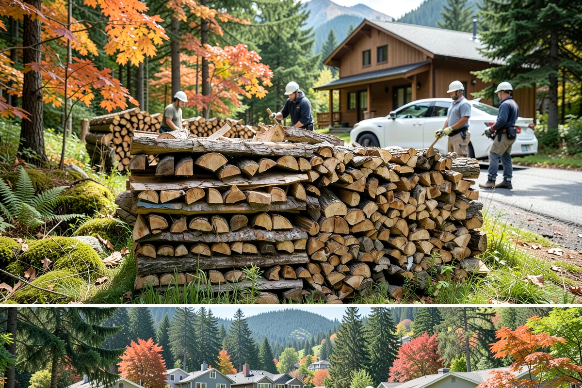 Rick of Firewood in Fircrest, Pierce County, WA - A rick is a smart mid-fall purchase to build your supply ahead of peak winter demand.