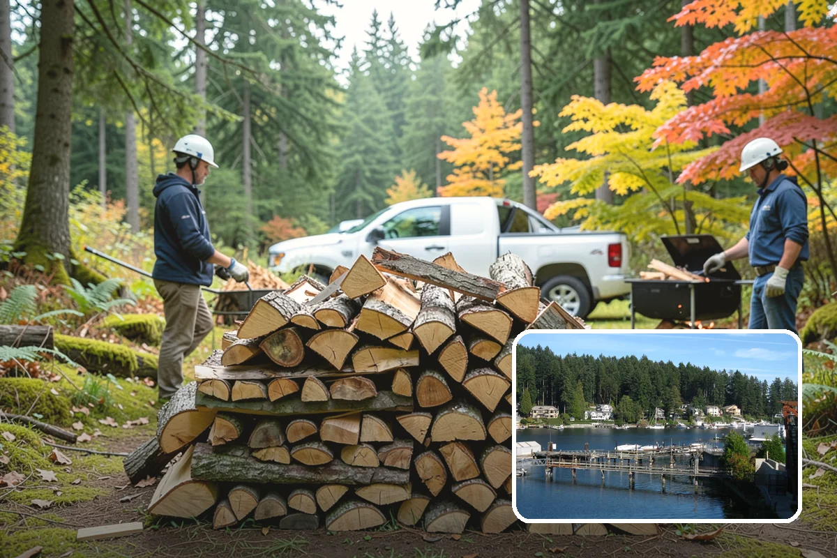 Rick of Firewood in Gig Harbor, Pierce County, WA - A generous row of wood without a full-cord commitment