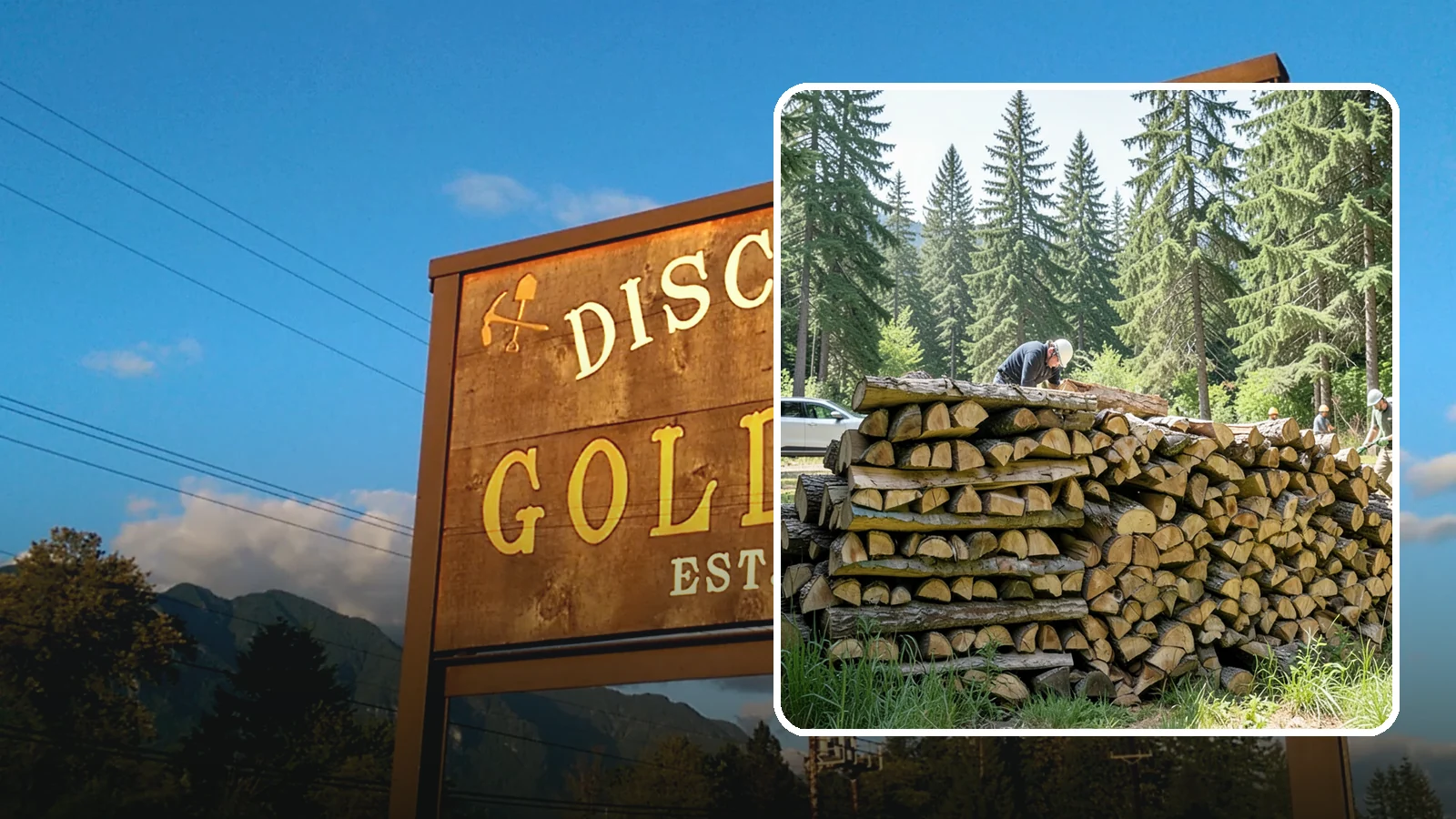 Rick of Firewood in Gold Bar, Snohomish County, WA - A rick of firewood, a stacked row of wood offering a flexible mid-size quantity for home burning.