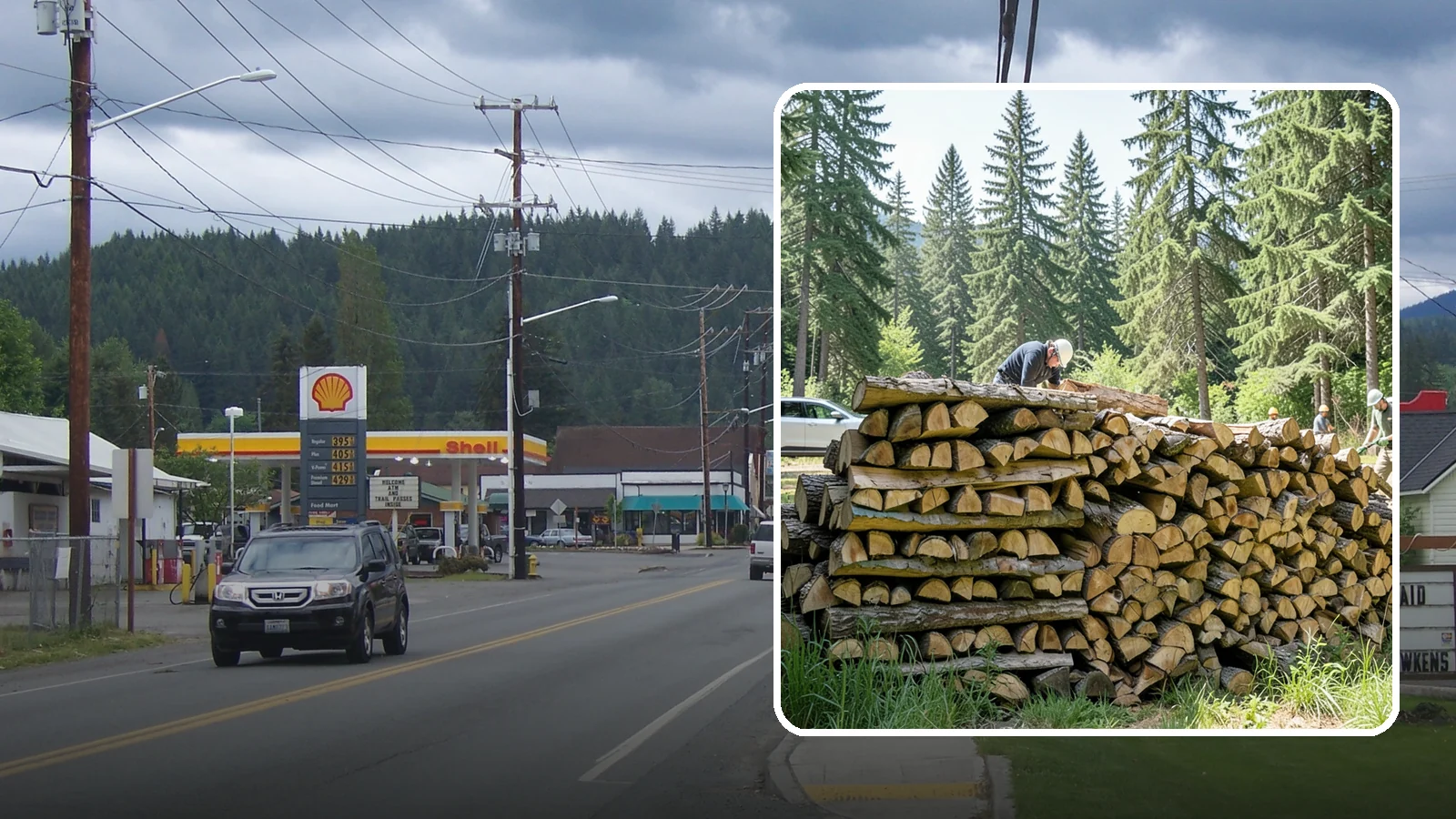 Rick of Firewood in Granite Falls, Snohomish County, WA - A rick of firewood, a stacked row of wood offering a flexible mid-size quantity for home burning.