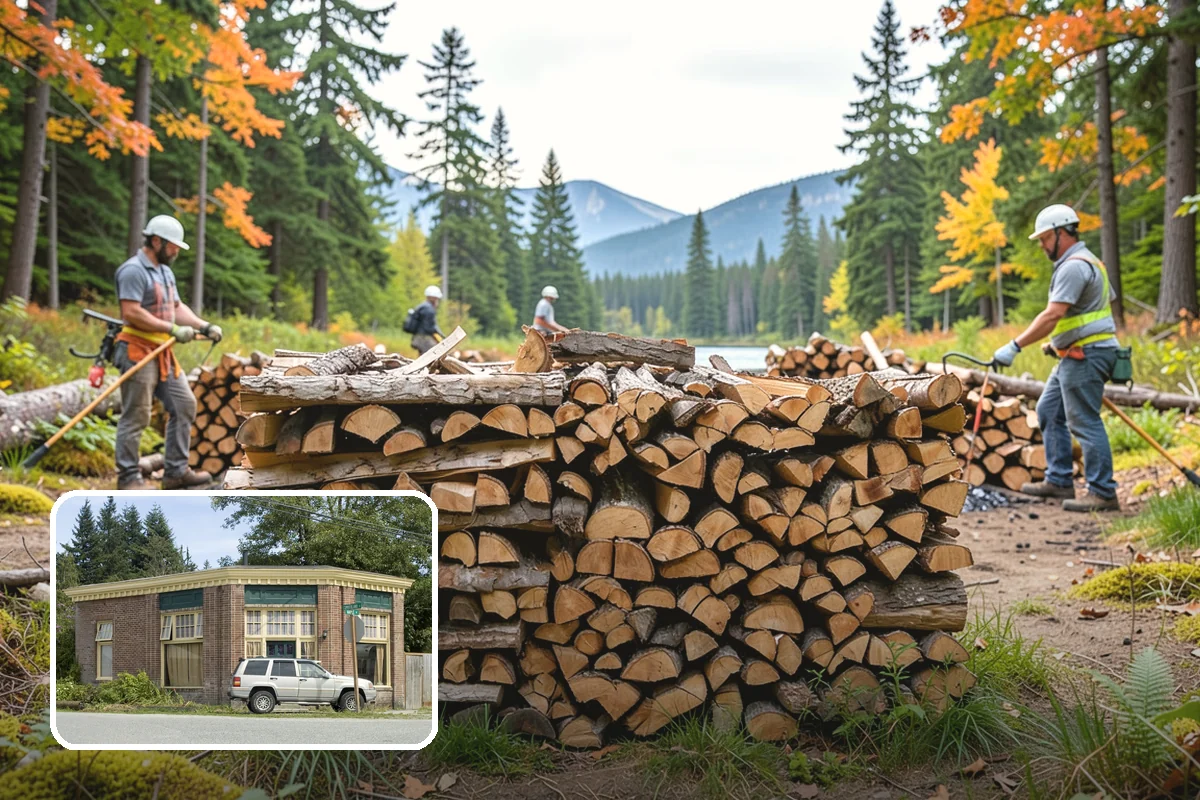 Rick of Firewood in Hamilton, Skagit County, WA - A generous row of wood without a full-cord commitment