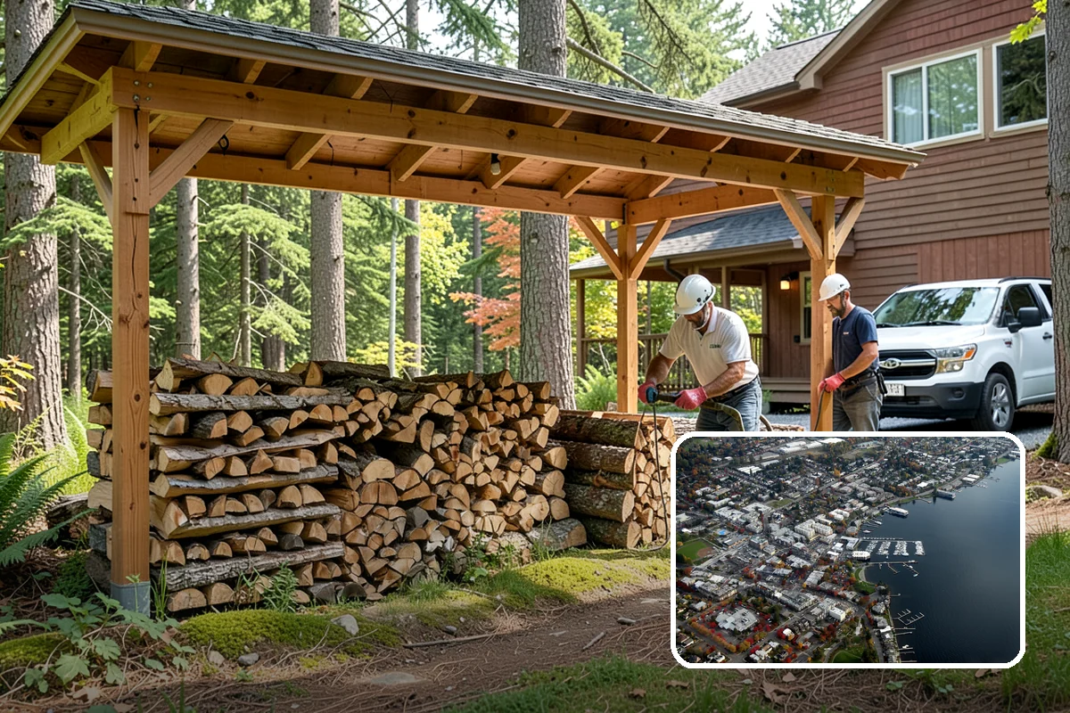 Rick of Firewood in Kirkland, King County, WA - A generous row of wood without a full-cord commitment