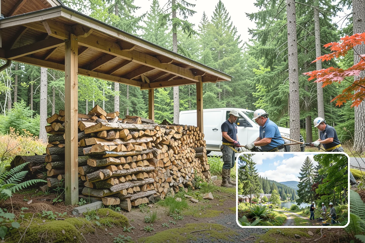 Rick of Firewood in Lake Forest Park, King County, WA - A generous row of wood without a full-cord commitment