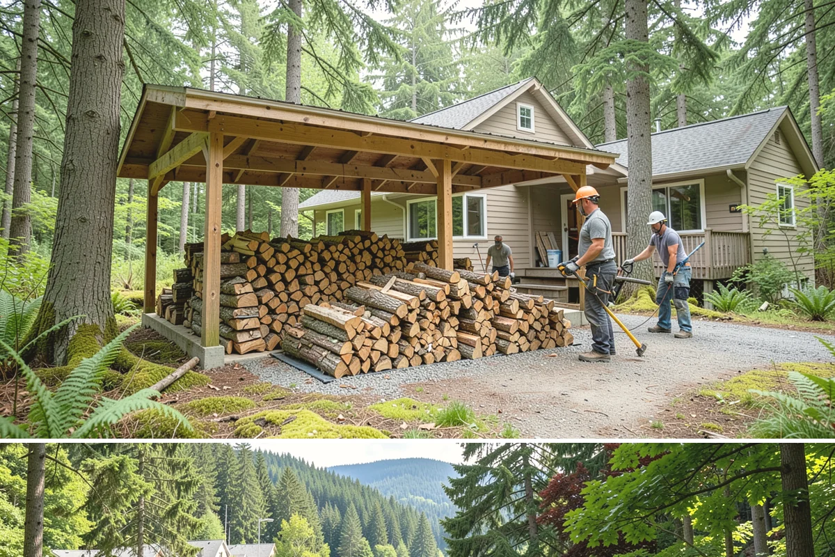 Rick of Firewood in Lake Forest Park, King County, WA - A rick is a smart mid-fall purchase to build your supply ahead of peak winter demand.