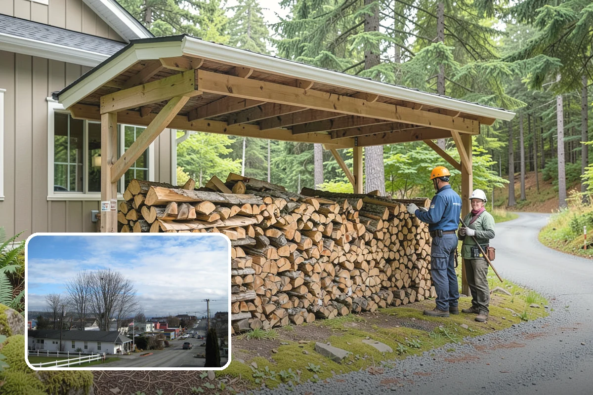Rick of Firewood in Langley, WA - A generous row of wood without a full-cord commitment