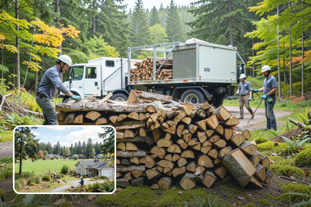 Rick of Firewood in Lyman, Skagit County, WA - A generous row of wood without a full-cord commitment