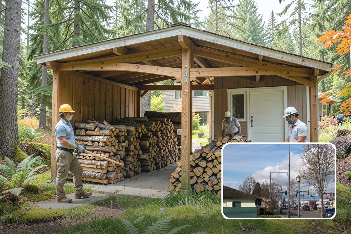 Rick of Firewood in Marysville, Snohomish County, WA - A generous row of wood without a full-cord commitment