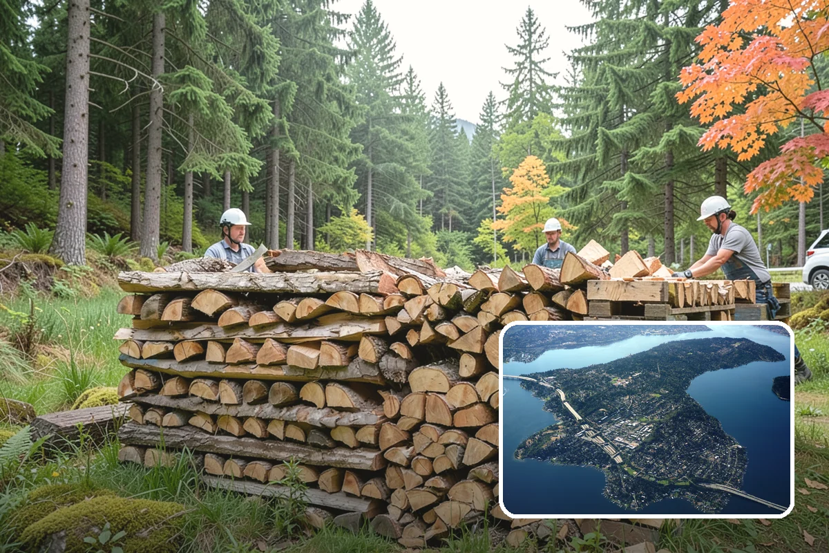 Rick of Firewood in Mercer Island, King County, WA - A generous row of wood without a full-cord commitment