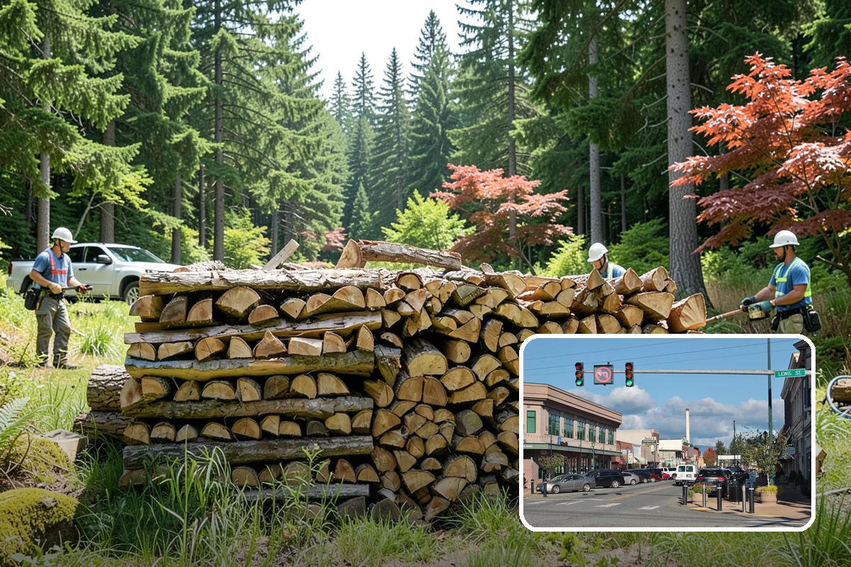 Rick of Firewood in Monroe, Snohomish County, WA - A generous row of wood without a full-cord commitment