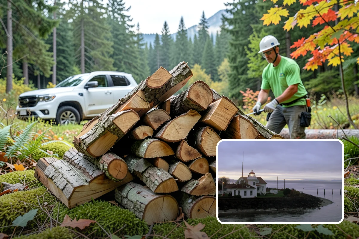Rick of Firewood in Mukilteo, Snohomish County, WA - A generous row of wood without a full-cord commitment