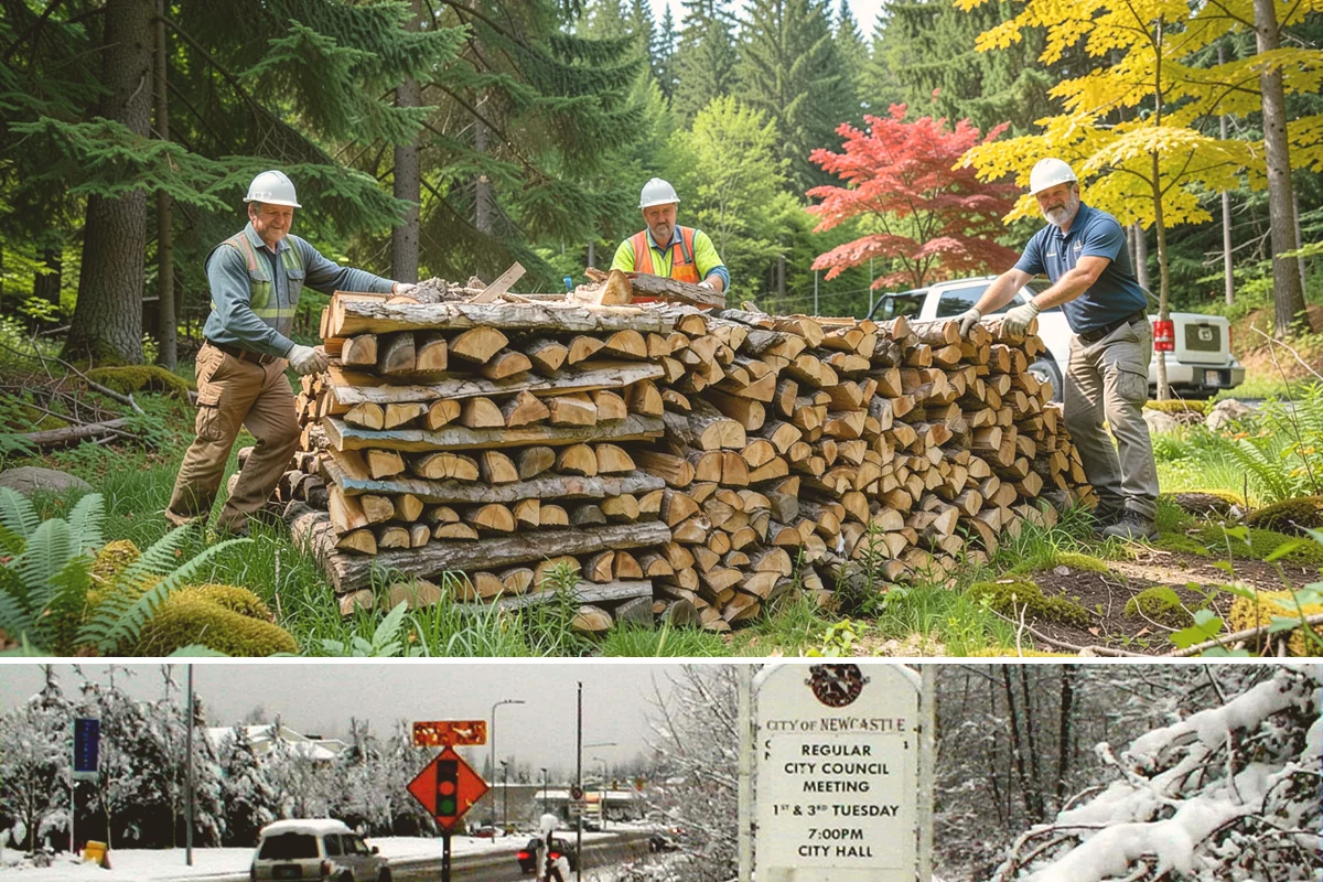 Rick of Firewood in Newcastle, King County, WA - A rick is a smart mid-fall purchase to build your supply ahead of peak winter demand.