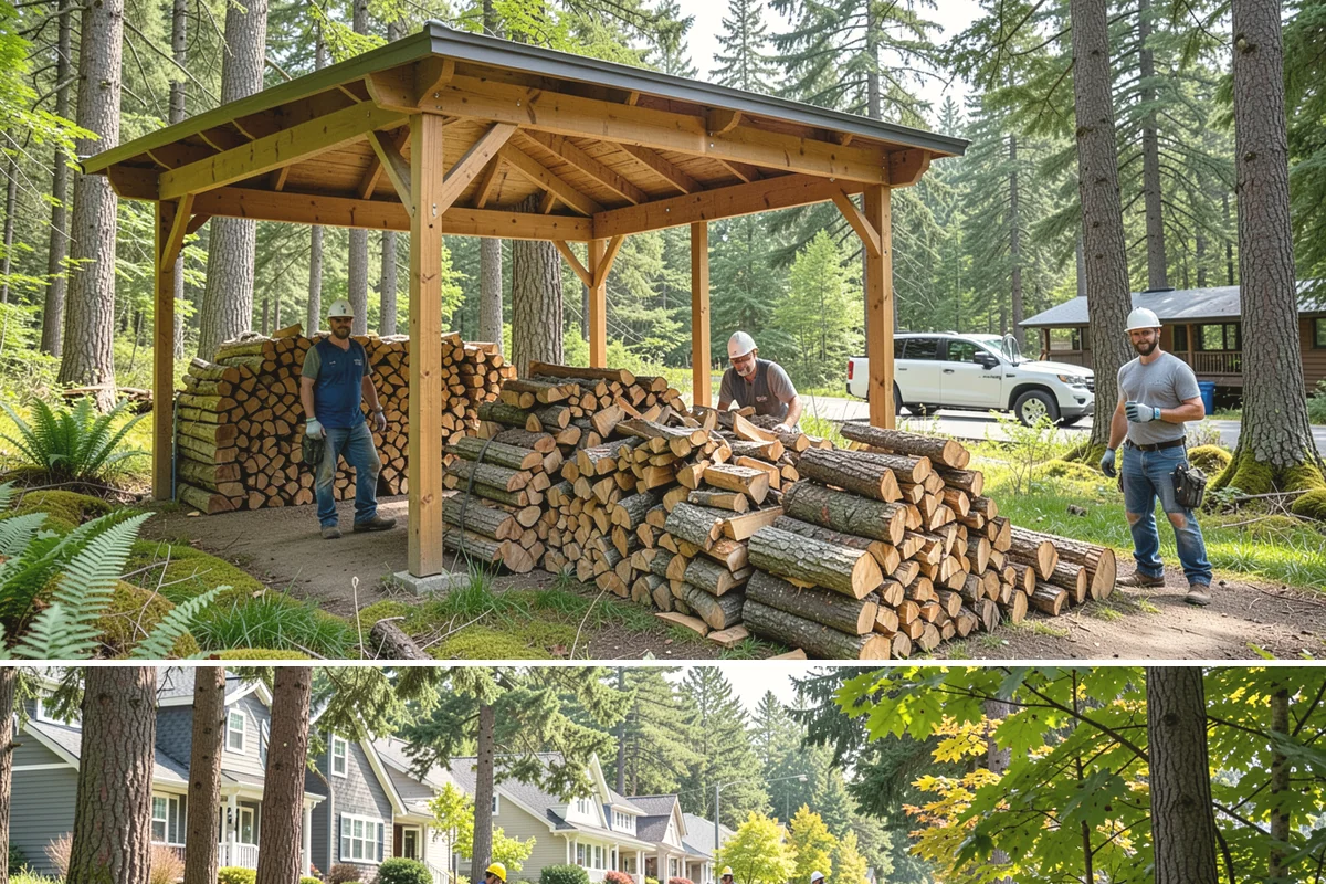 Rick of Firewood in Normandy Park, King County, WA - A rick is a smart mid-fall purchase to build your supply ahead of peak winter demand.