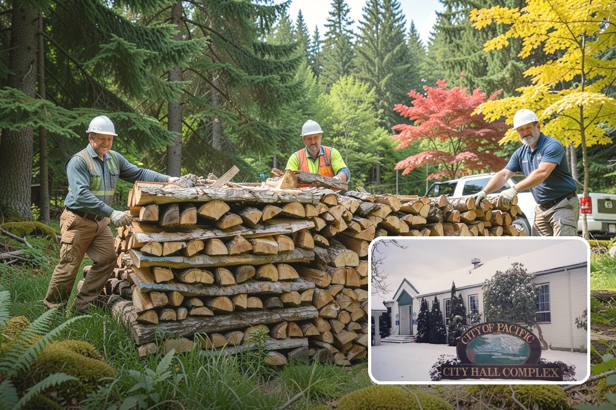 Rick of Firewood in Pacific, King County, WA - A generous row of wood without a full-cord commitment