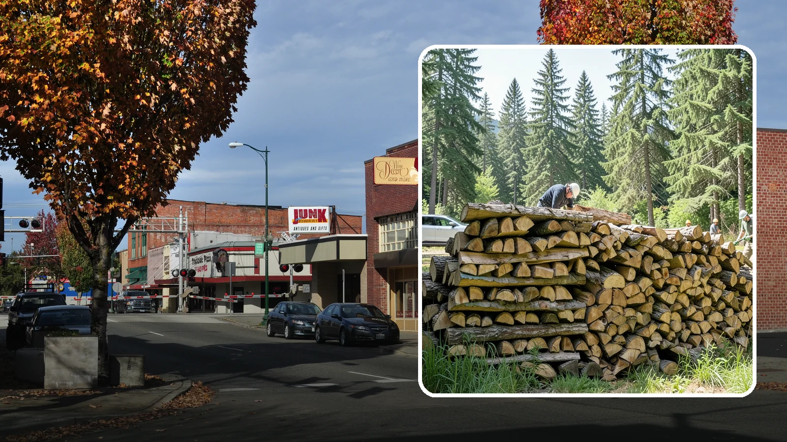 Rick of Firewood in Puyallup, Pierce County, WA - A rick of firewood, a stacked row of wood offering a flexible mid-size quantity for home burning.