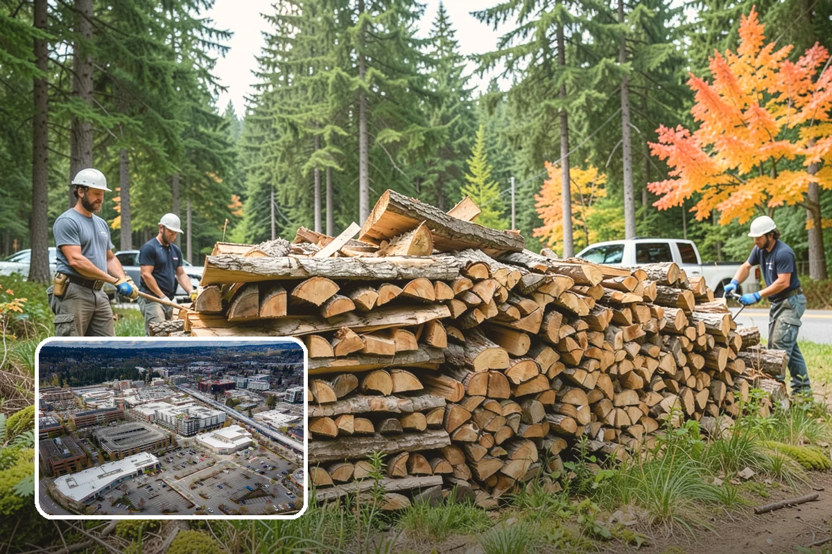 Rick of Firewood in Redmond, King County, WA - A generous row of wood without a full-cord commitment