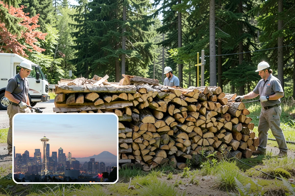Rick of Firewood in Seattle, King County, WA - A generous row of wood without a full-cord commitment