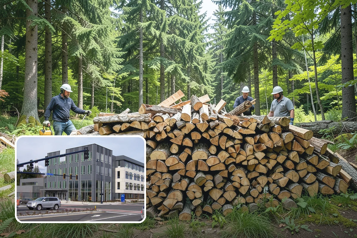 Rick of Firewood in Shoreline, King County, WA - A generous row of wood without a full-cord commitment