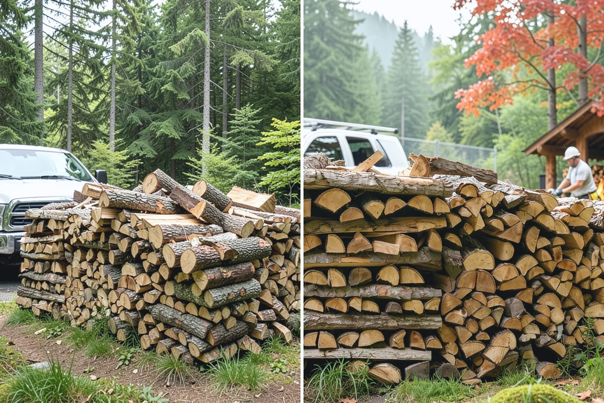 Rick of Firewood in South Prairie, Pierce County, WA - Place your rick order and choose a drop-off time