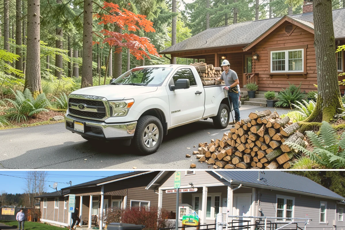 Rick of Firewood in South Prairie, Pierce County, WA - A rick is a smart mid-fall purchase to build your supply ahead of peak winter demand.
