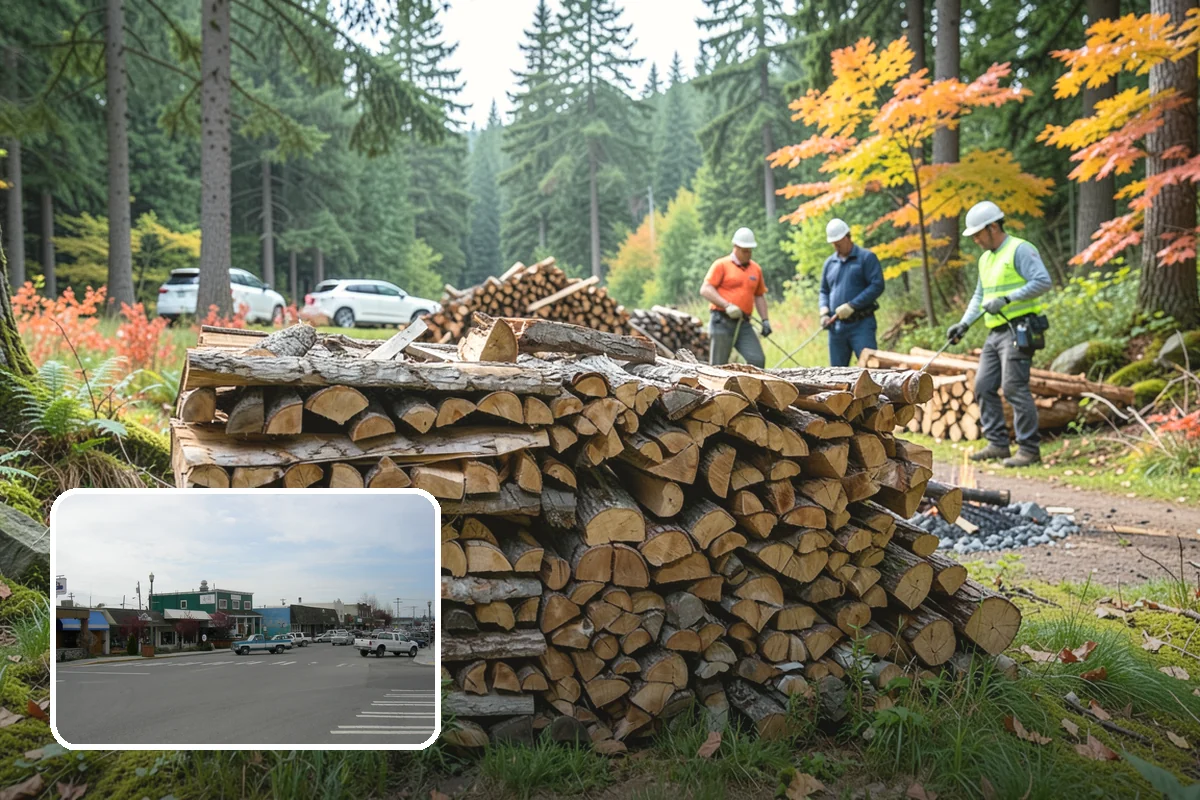Rick of Firewood in Stanwood, Snohomish County, WA - A generous row of wood without a full-cord commitment
