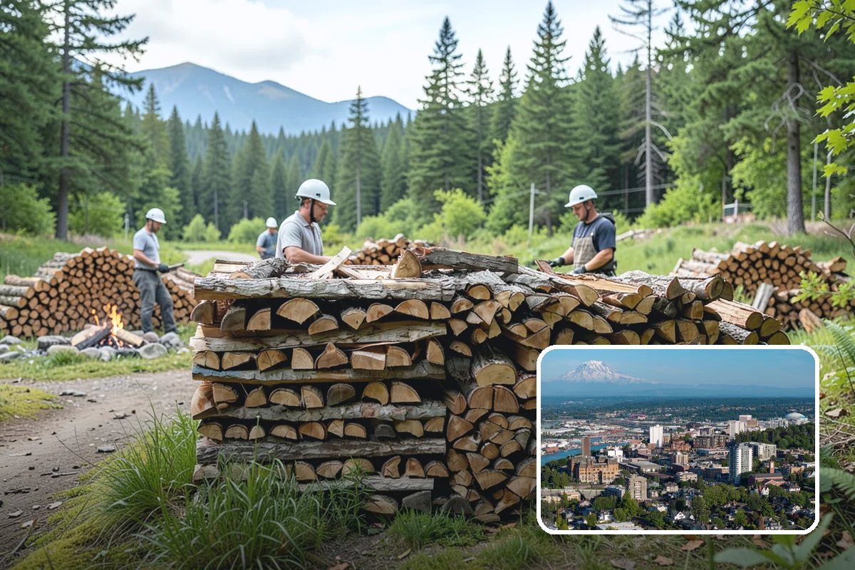 Rick of Firewood in Tacoma, Pierce County, WA - A generous row of wood without a full-cord commitment