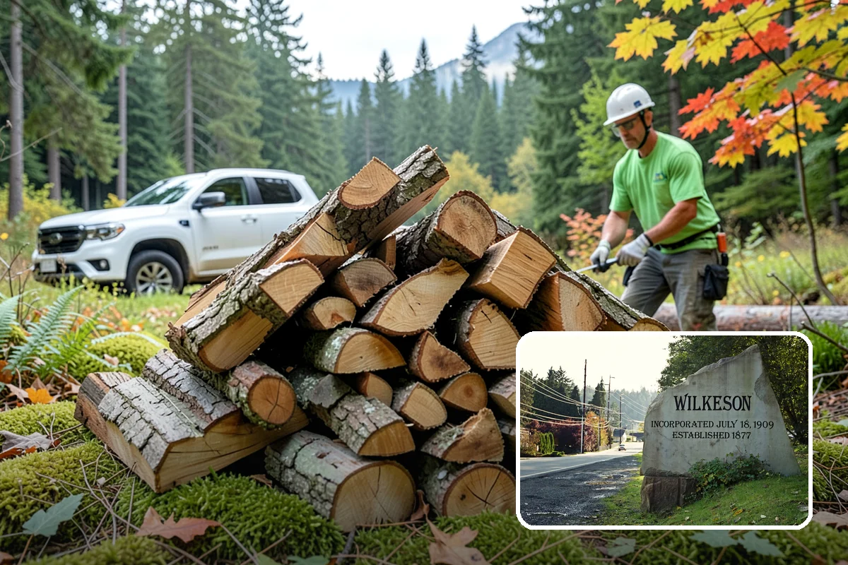 Rick of Firewood in Wilkeson, Pierce County, WA - A generous row of wood without a full-cord commitment