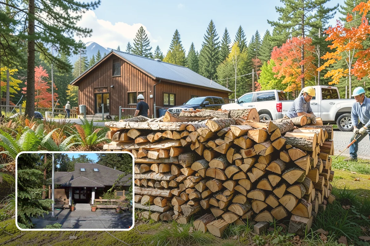 Rick of Firewood in Yarrow Point, King County, WA - A generous row of wood without a full-cord commitment