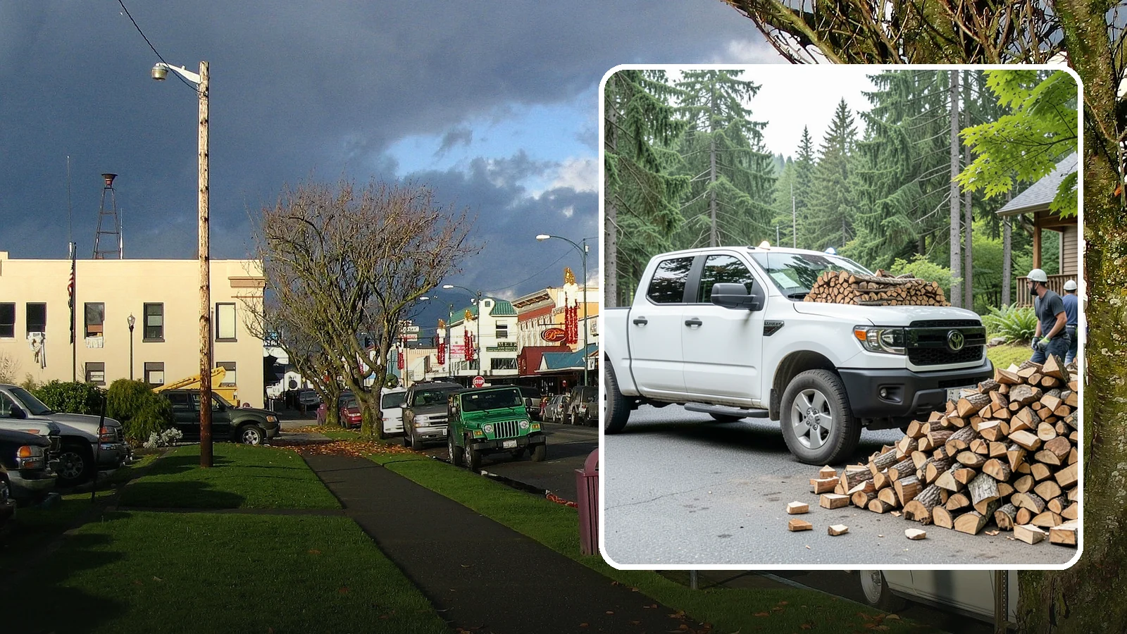Rural Delivery in Arlington, Snohomish County, WA - Firewood hauled out to rural properties and addresses beyond standard delivery zones.