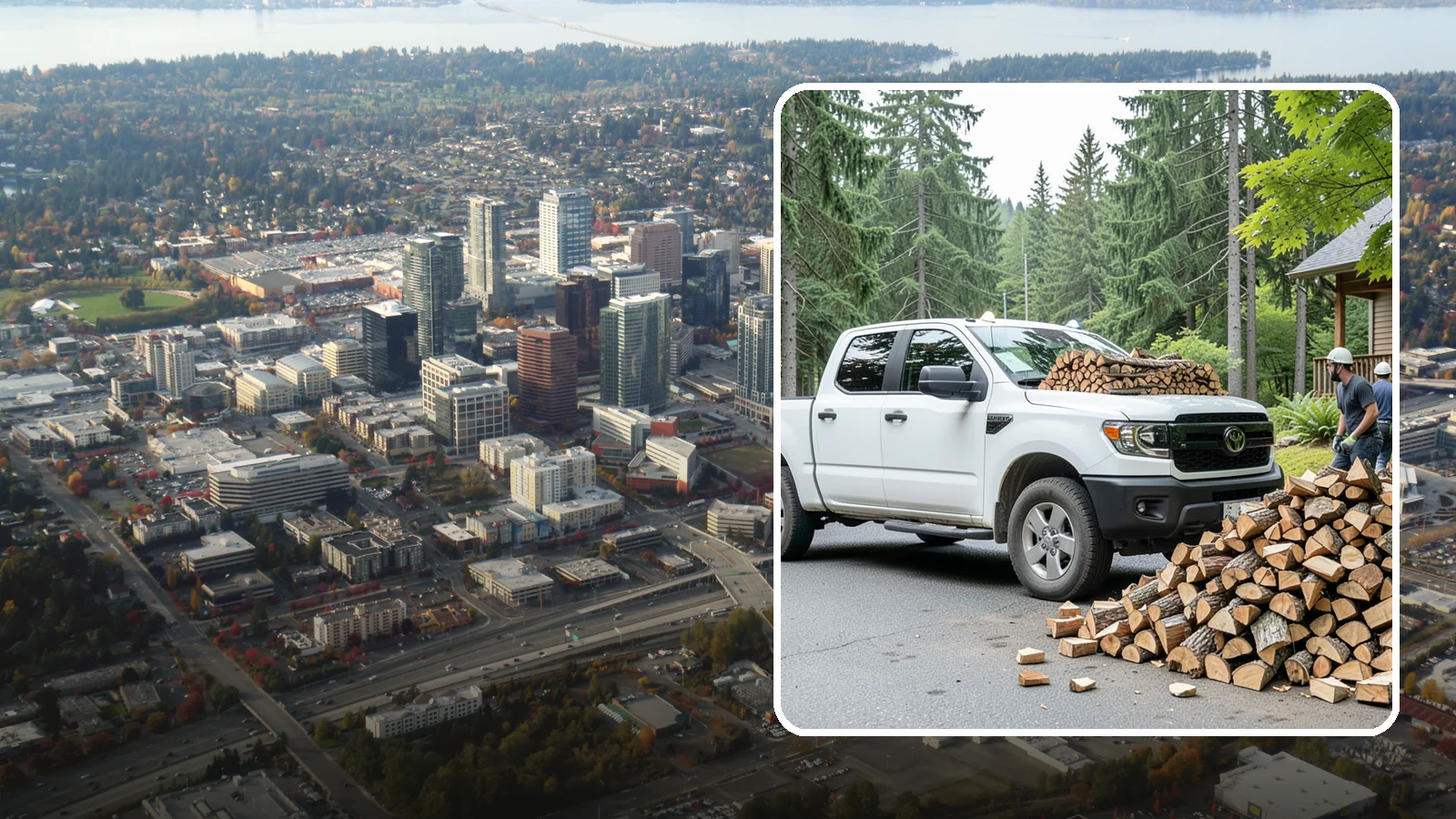 Rural Delivery in Bellevue, King County, WA - Firewood hauled out to rural properties and addresses beyond standard delivery zones.