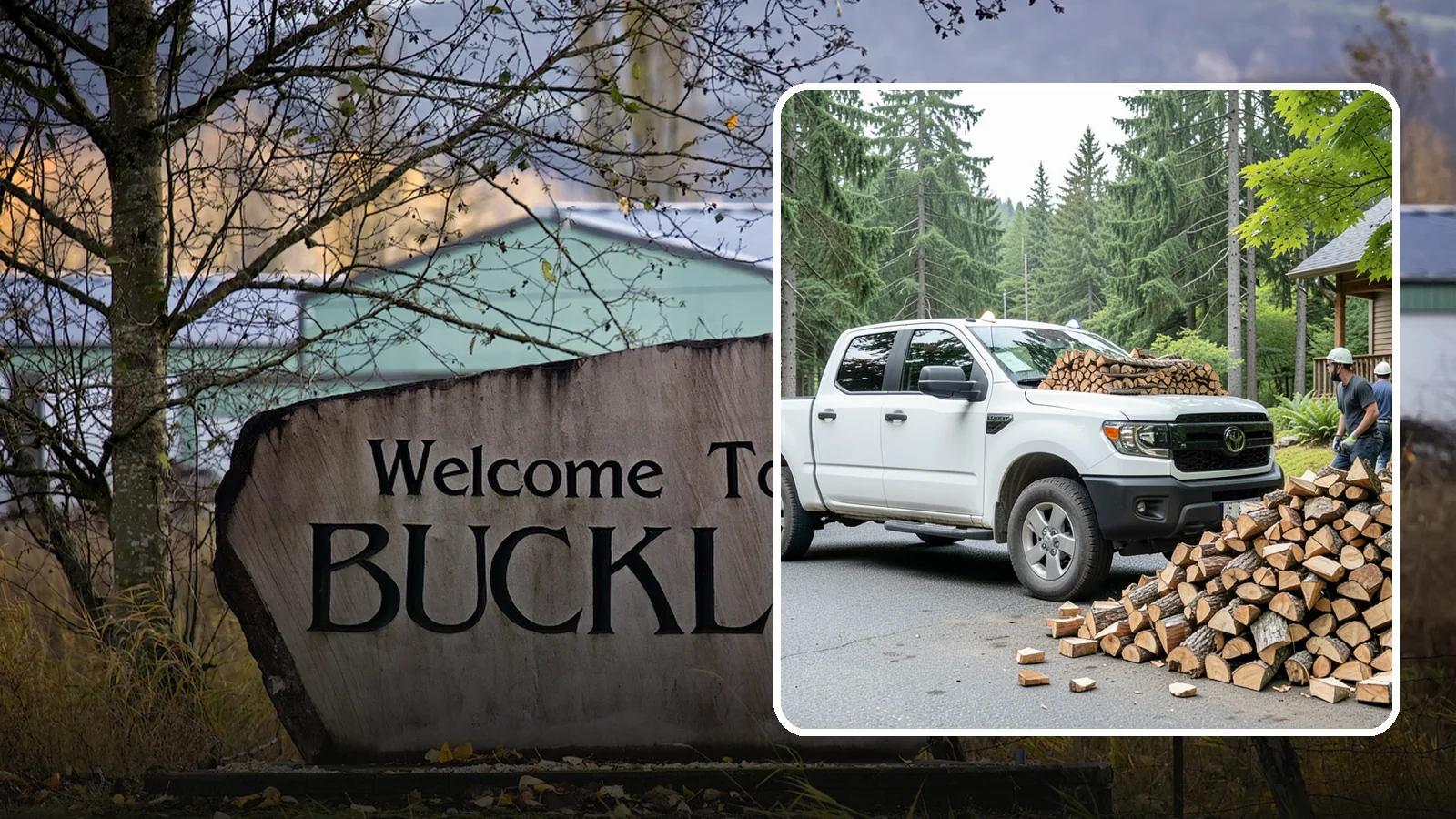Rural Delivery in Buckley, Pierce County, WA - Firewood hauled out to rural properties and addresses beyond standard delivery zones.