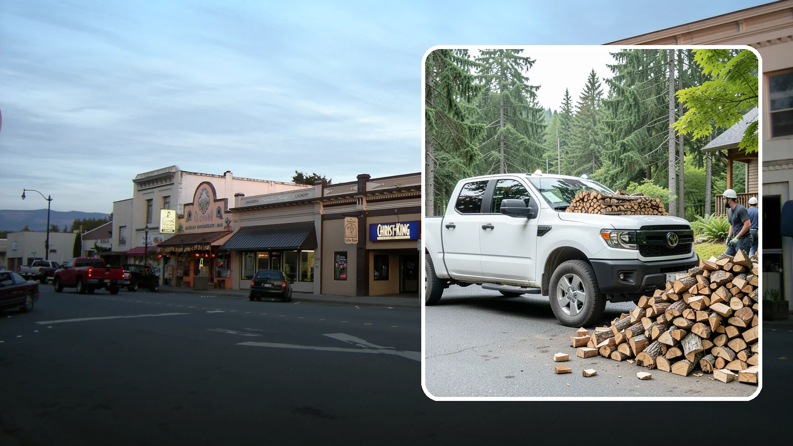 Rural Delivery in Burlington, Skagit County, WA - Firewood hauled out to rural properties and addresses beyond standard delivery zones.